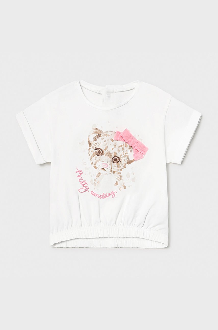 Mayoral - T-shirt dziecięcy 74-98 cm biały 1092.4D.BABY