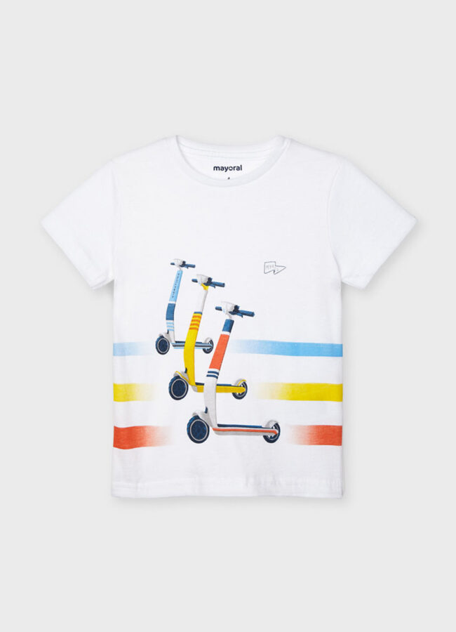 Mayoral - T-shirt dziecięcy biały 3037.5D.MINI