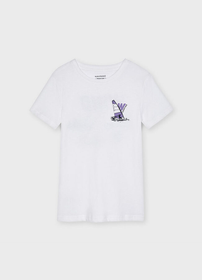 Mayoral - T-shirt dziecięcy biały 6081.7C.JUNIOR