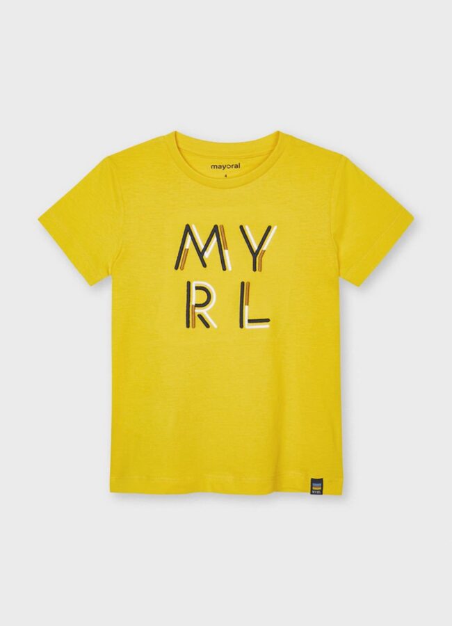Mayoral - T-shirt dziecięcy jasny pomarańczowy 170.5D.MINI