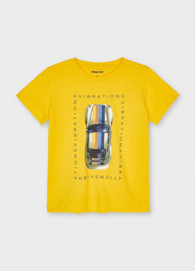 Mayoral - T-shirt dziecięcy jasny pomarańczowy 3039.5D.MINI