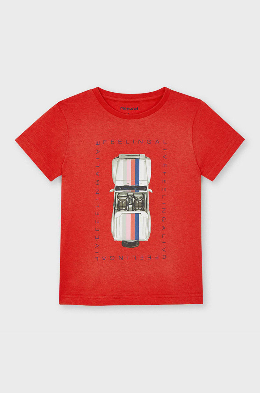 Mayoral - T-shirt dziecięcy ostry czerwony 3039.5D.MINI