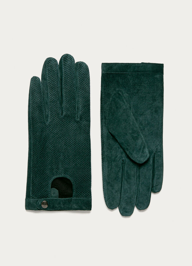 Medicine - Rękawiczki skórzane Basic ciemny zielony RW20.RED709