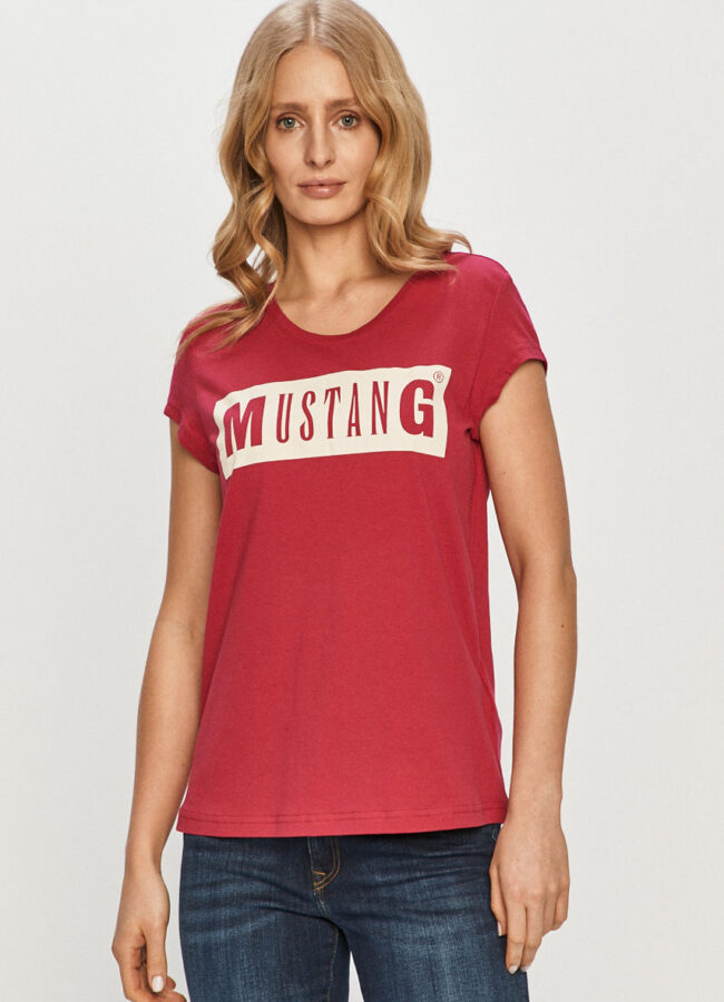 Mustang - T-shirt fuksja 1009739.8354