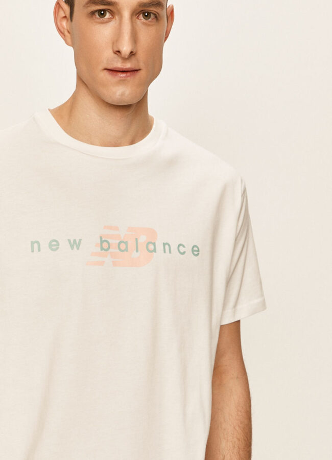 New Balance - T-shirt biały MT01516WT