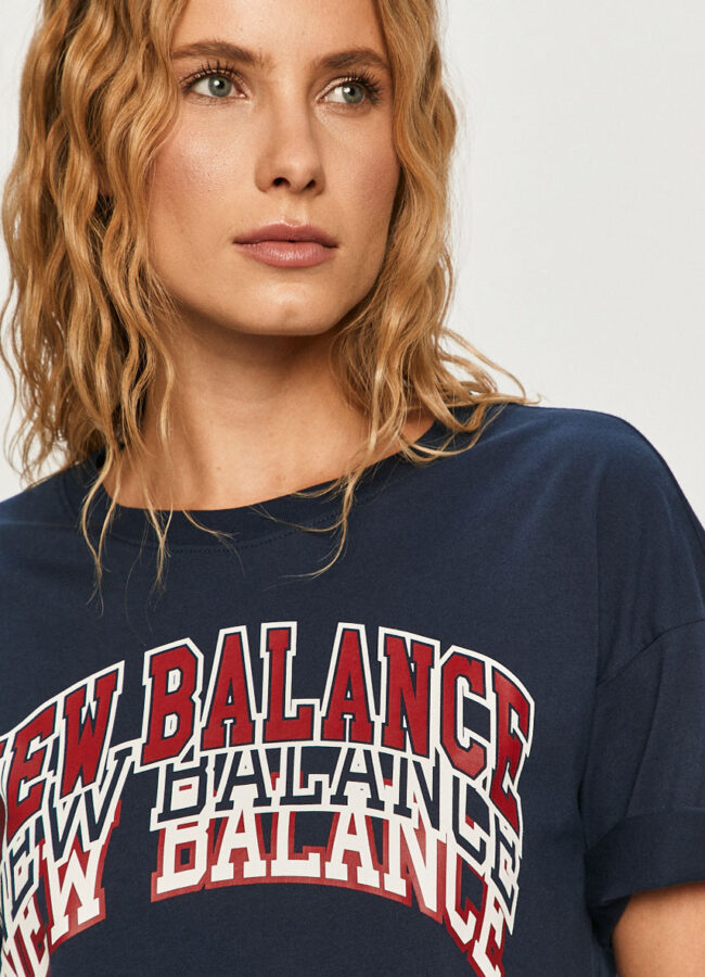 New Balance - T-shirt granatowy WT03515NGO