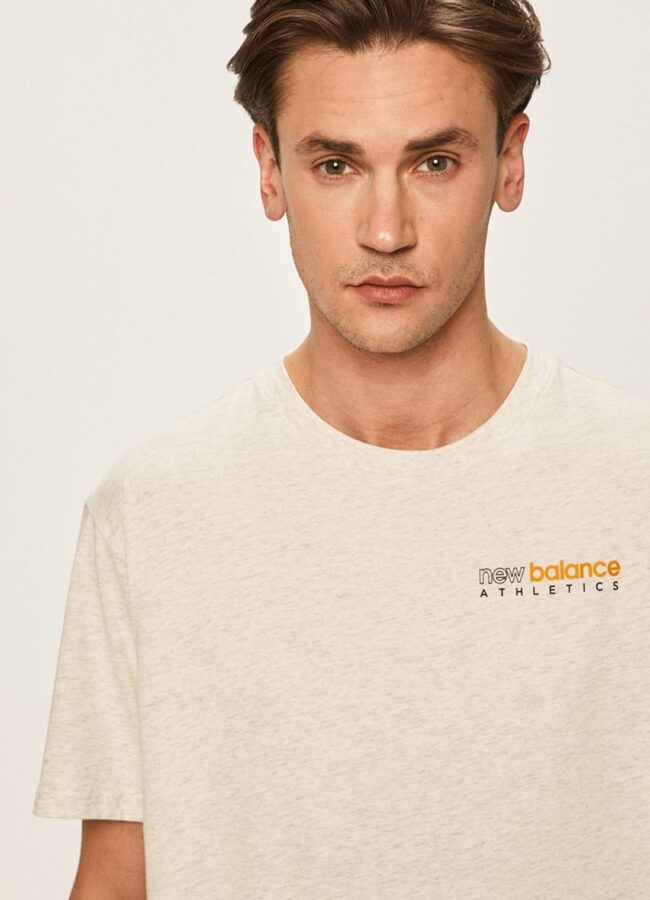 New Balance - T-shirt szary MT01529SAH