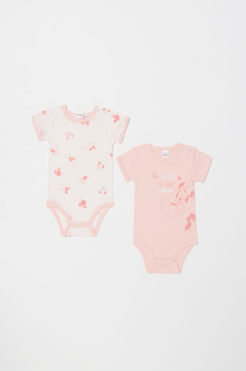 OVS - Body niemowlęce 50-68 cm (2-pack) różowy 797262