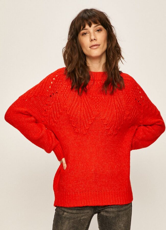 Only - Sweter czerwony 15183934