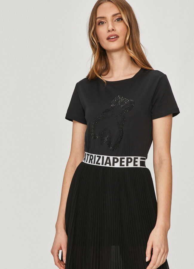 Patrizia Pepe - T-shirt czarny 8M1191.A4V5