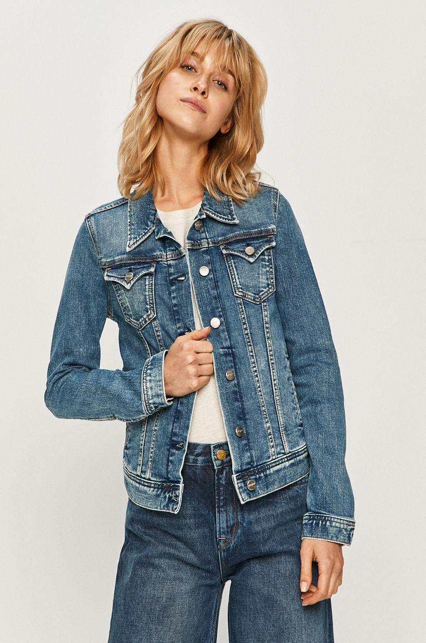 Pepe Jeans - Kurtka jeansowa Thrift niebieski PL400755HE0