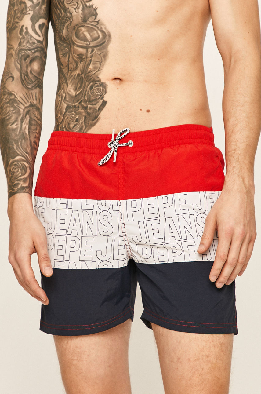 Pepe Jeans - Szorty kąpielowe Erik ostry czerwony PMB10241