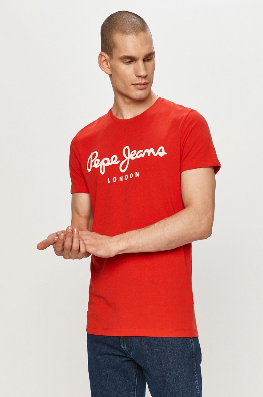 Pepe Jeans - T-shirt Original czerwony PM501594.244