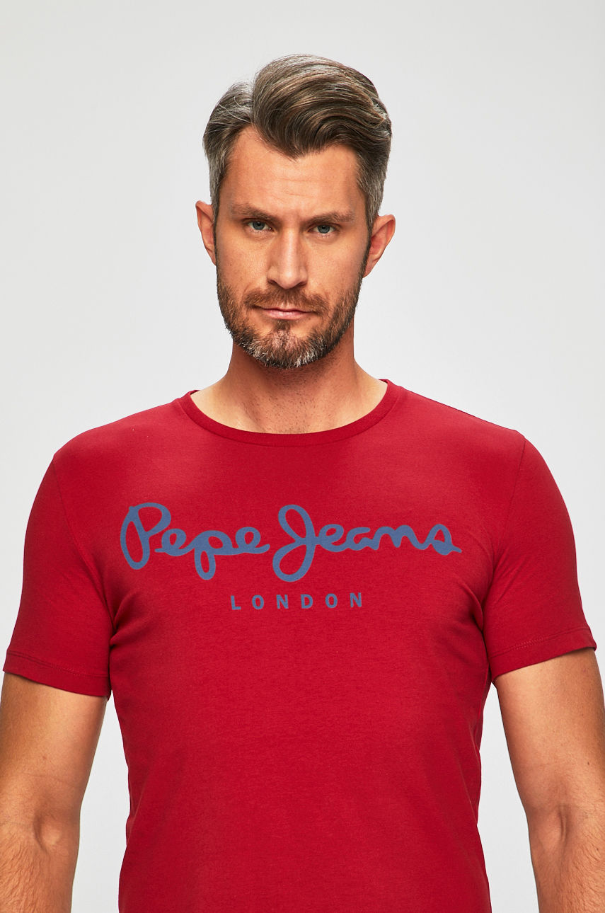 Pepe Jeans - T-shirt Original czerwony PM501594