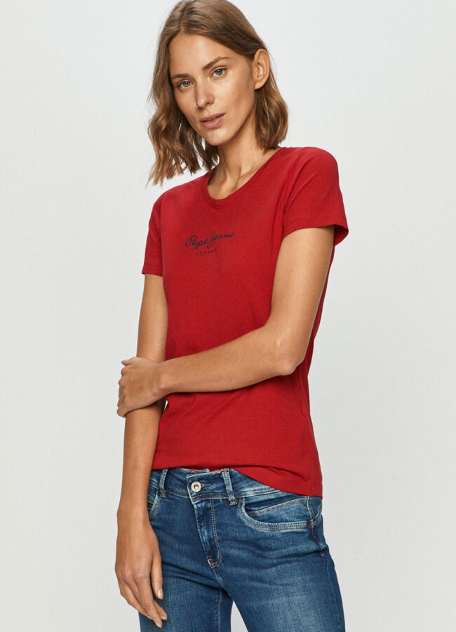 Pepe Jeans - T-shirt Virginia ostry czerwony PL502711.288
