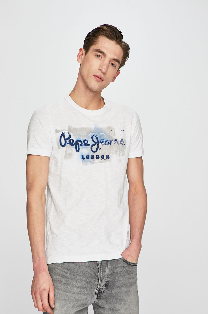 Pepe Jeans - T-shirt biały PM503213.
