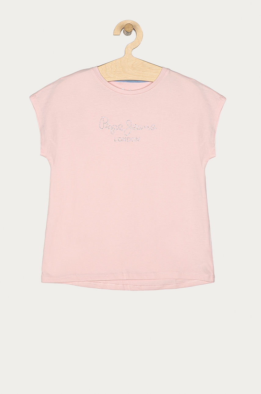 Pepe Jeans - T-shirt dziecięcy Nuria 128-180 cm pastelowy różowy PG502460.316