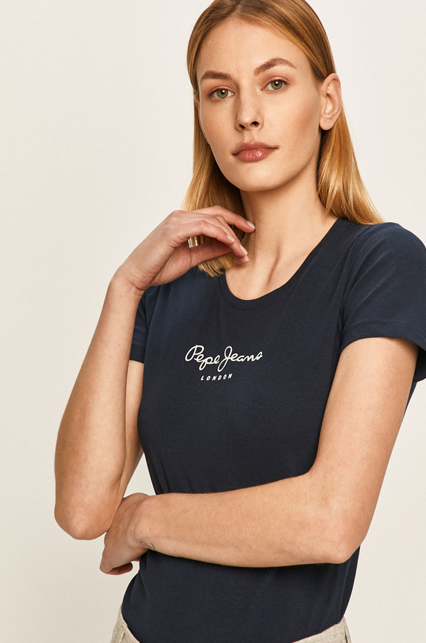 Pepe Jeans - Top New Virginia granatowy PL502711