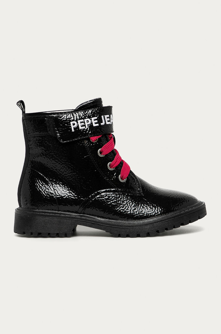 Pepe Jeans - Workery dziecięce Hatton Velcro czarny PGS50161