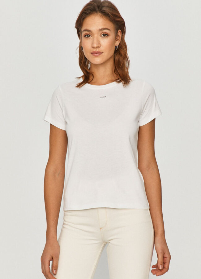 Pinko - T-shirt biały 1G1649.Y4LX