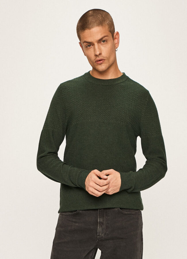 Premium by Jack&Jones - Sweter stalowy zielony 12163172