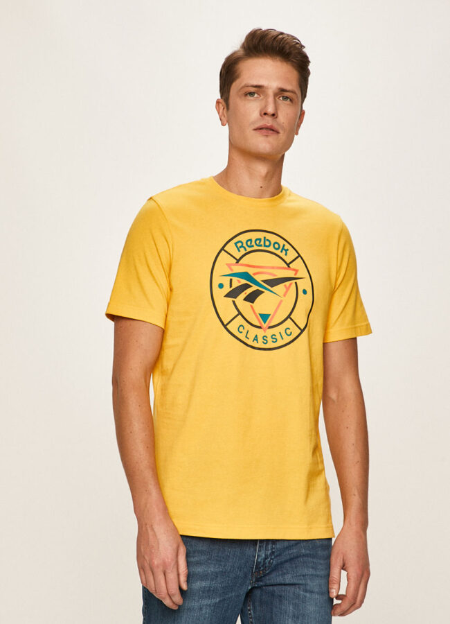 Reebok Classic - T-shirt żółty FS7351