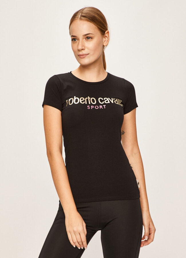 Roberto Cavalli Sport - T-shirt czarny JYY07T.JV025