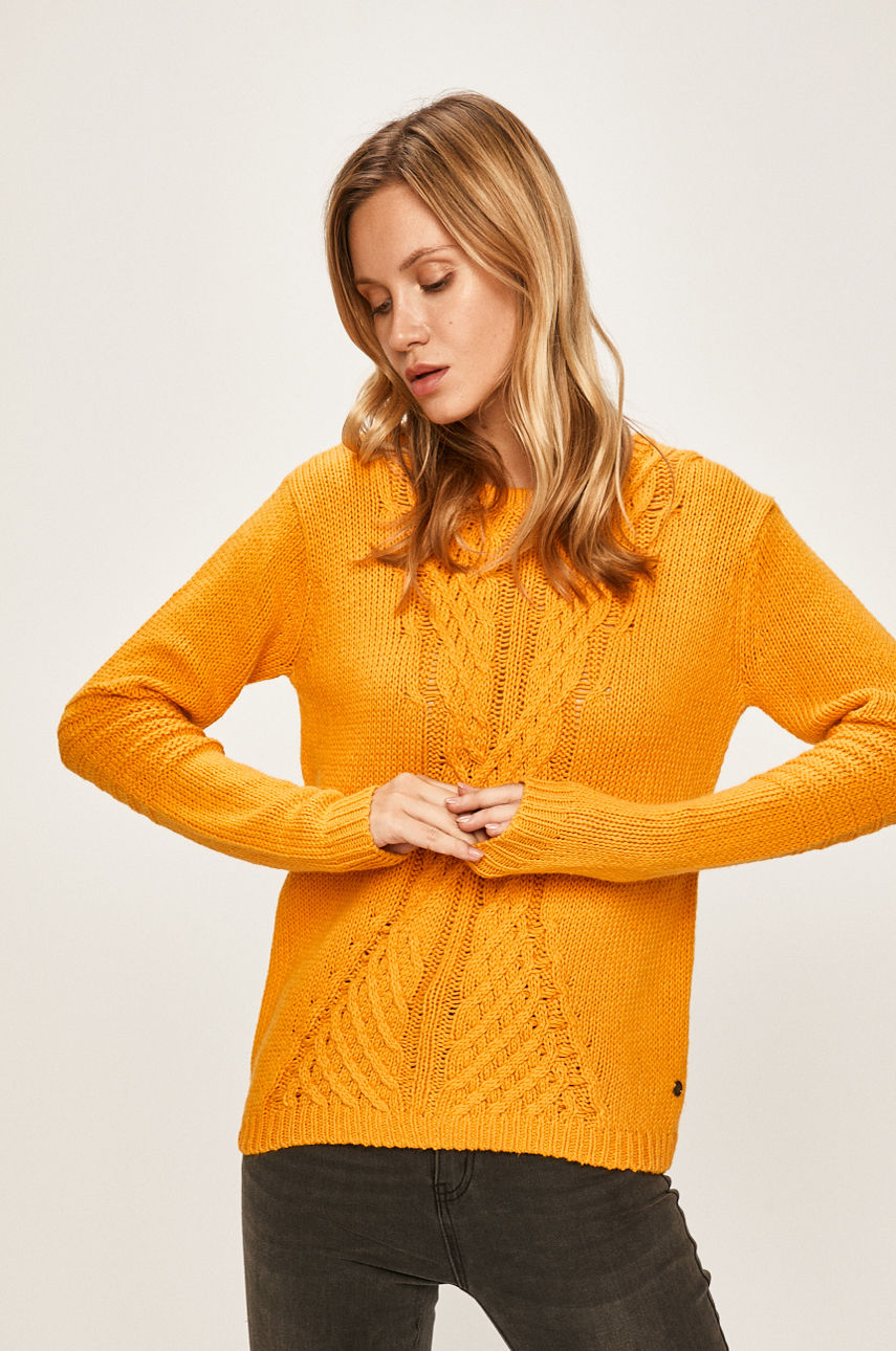 Roxy - Sweter żółty ERJSW03276