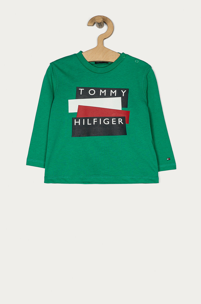 Tommy Hilfiger - Longsleeve dziecięcy 74-176 cm ostry zielony KB0KB05977