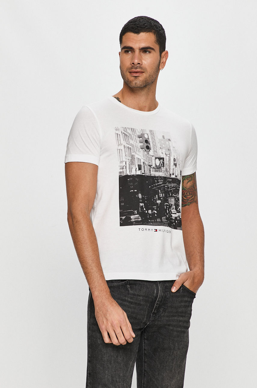 Tommy Hilfiger - T-shirt biały MW0MW15340