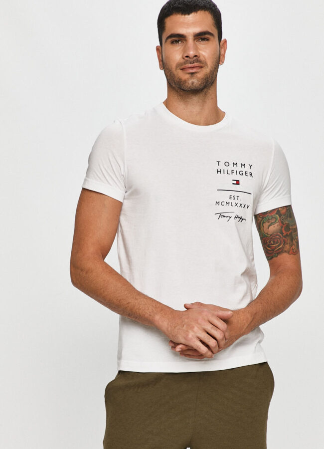 Tommy Hilfiger - T-shirt biały MW0MW15533