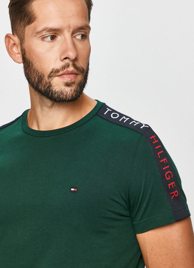 Tommy Hilfiger - T-shirt ciemny zielony MW0MW15540