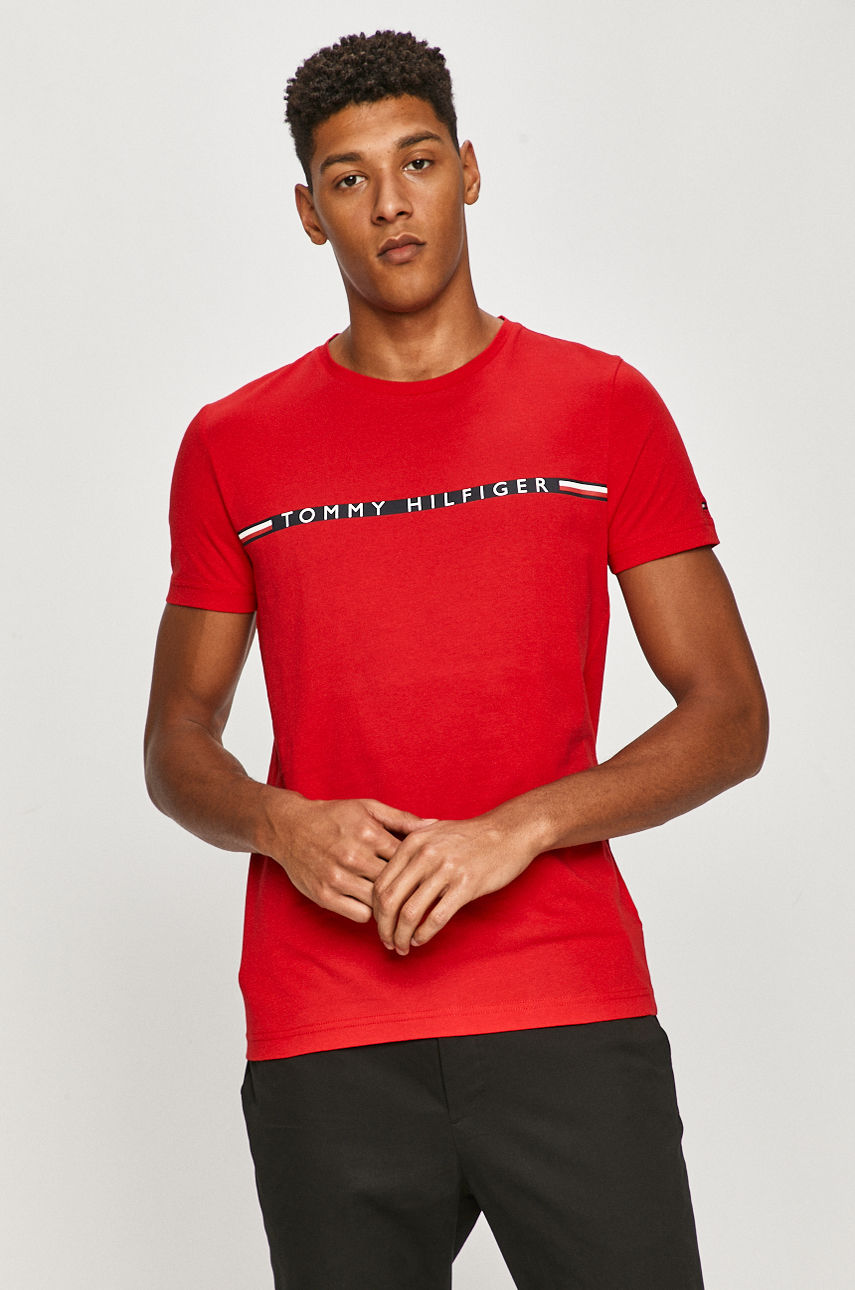 Tommy Hilfiger - T-shirt czerwony MW0MW15319