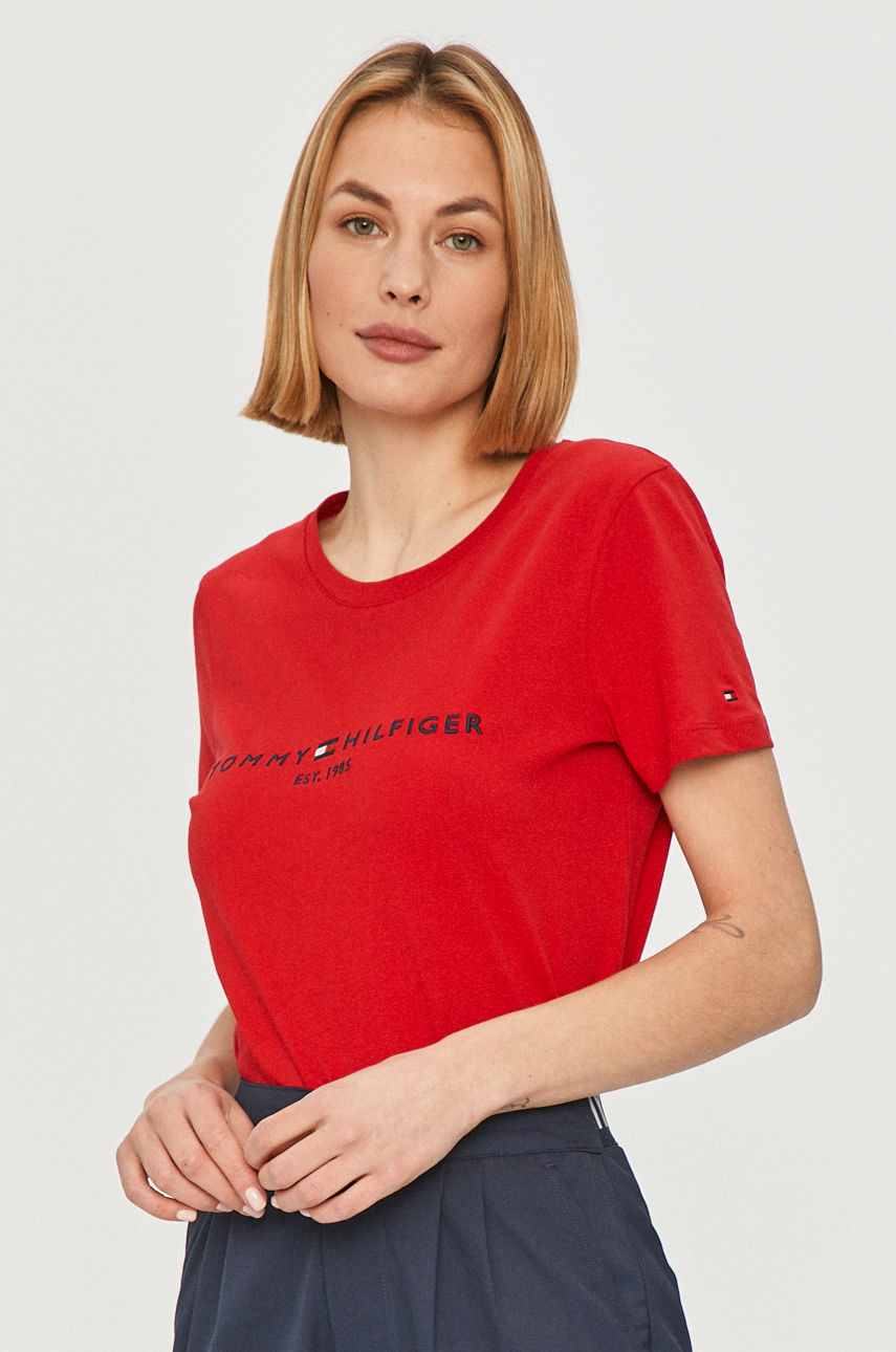 Tommy Hilfiger - T-shirt czerwony WW0WW28681.4891