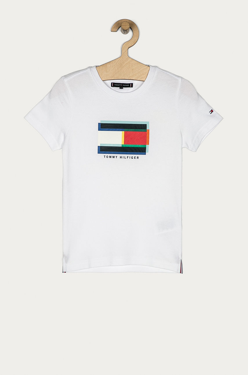 Tommy Hilfiger - T-shirt dziecięcy 116-176 cm biały KB0KB05853