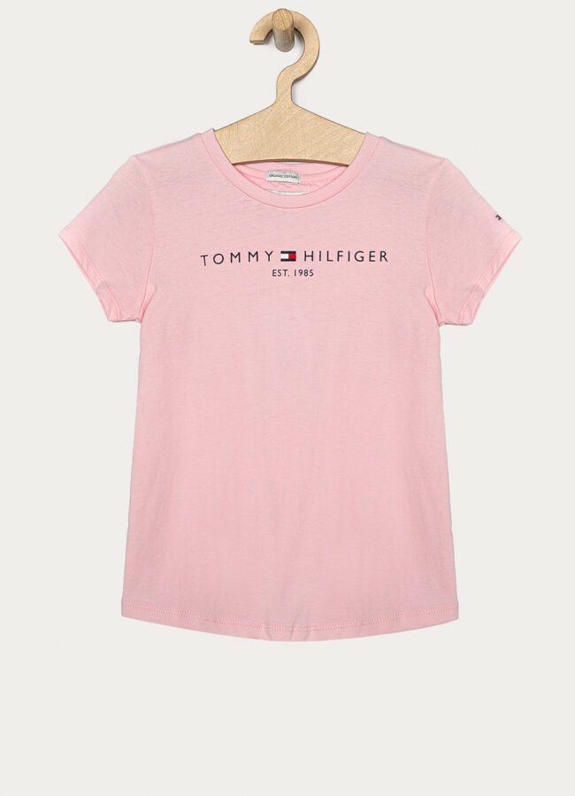 Tommy Hilfiger - T-shirt dziecięcy 74-176 cm pastelowy różowy KG0KG05512