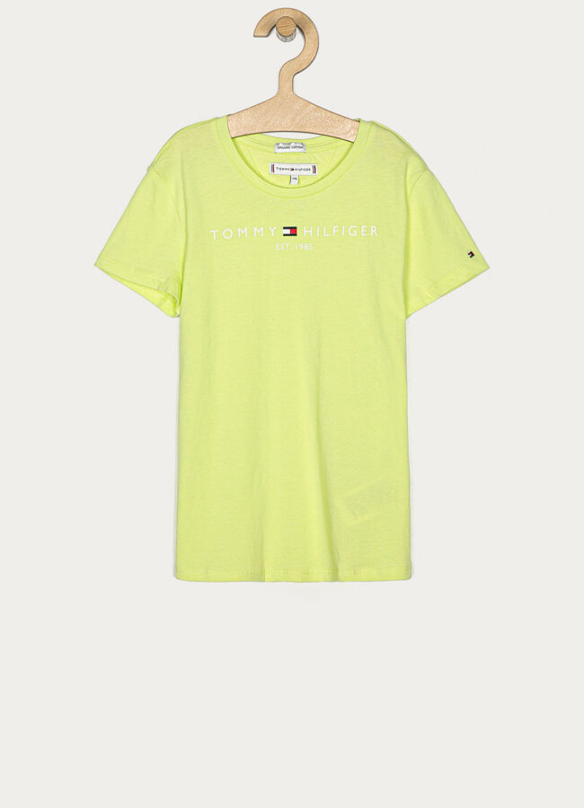 Tommy Hilfiger - T-shirt dziecięcy 74-176 cm żółto - zielony KG0KG05242.4891