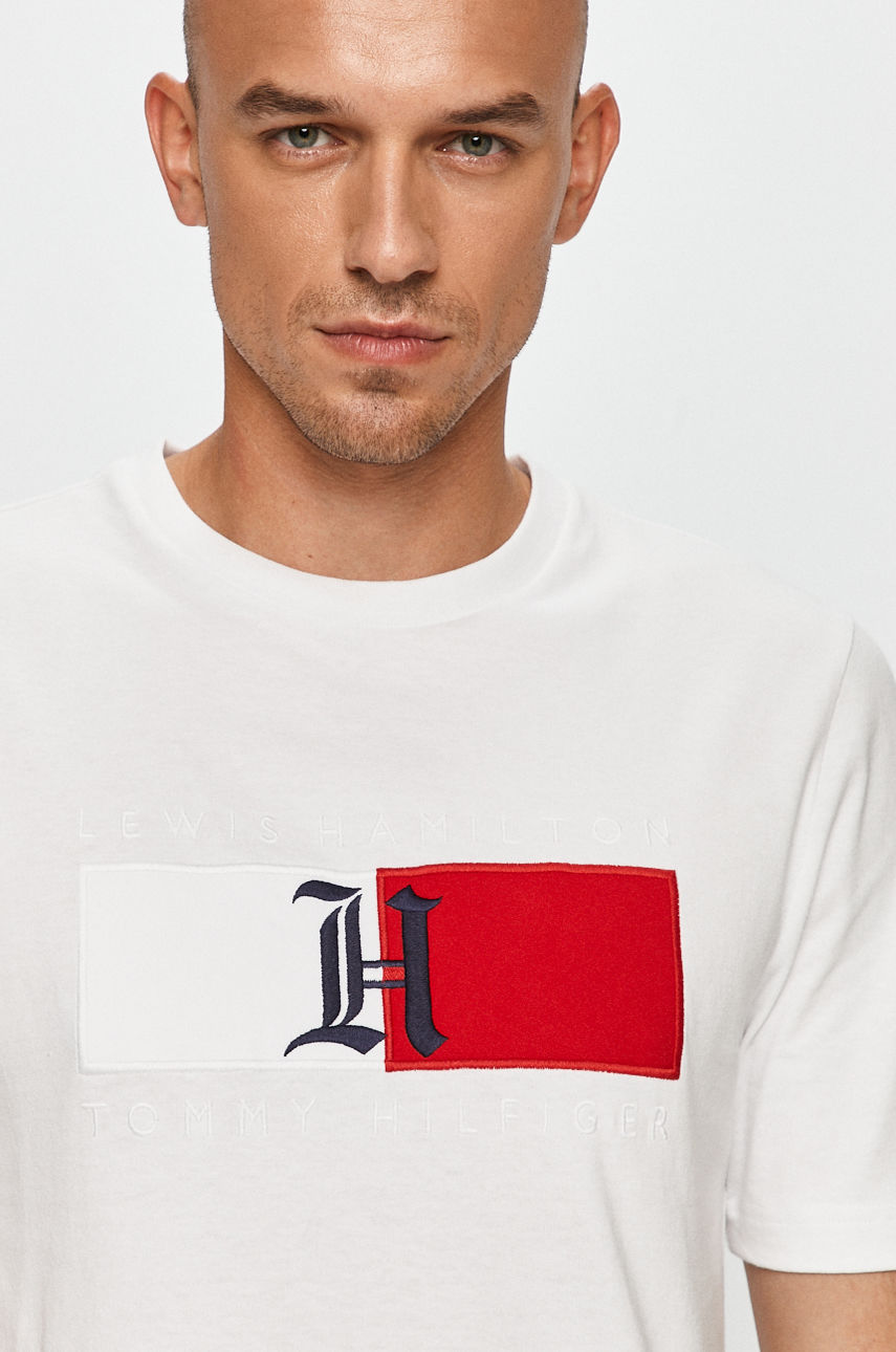 Tommy Hilfiger - T-shirt x Lewis Hamilton biały MW0MW15720