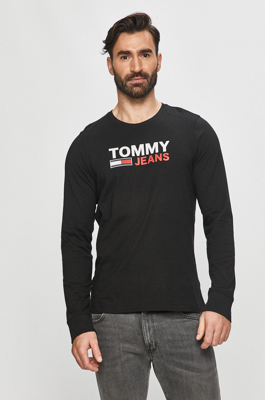 Tommy Jeans - Longsleeve czarny DM0DM09487