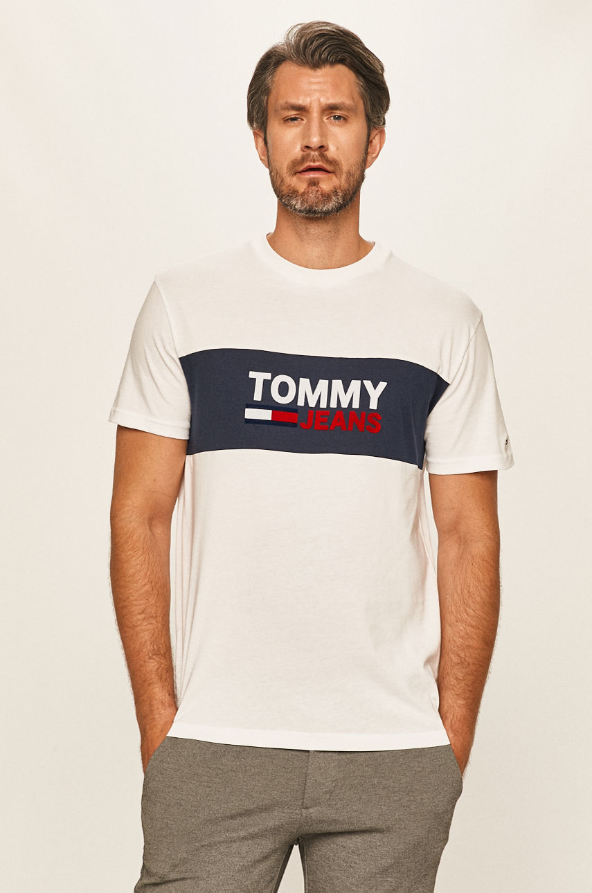 Tommy Jeans - T-shirt biały DM0DM08360
