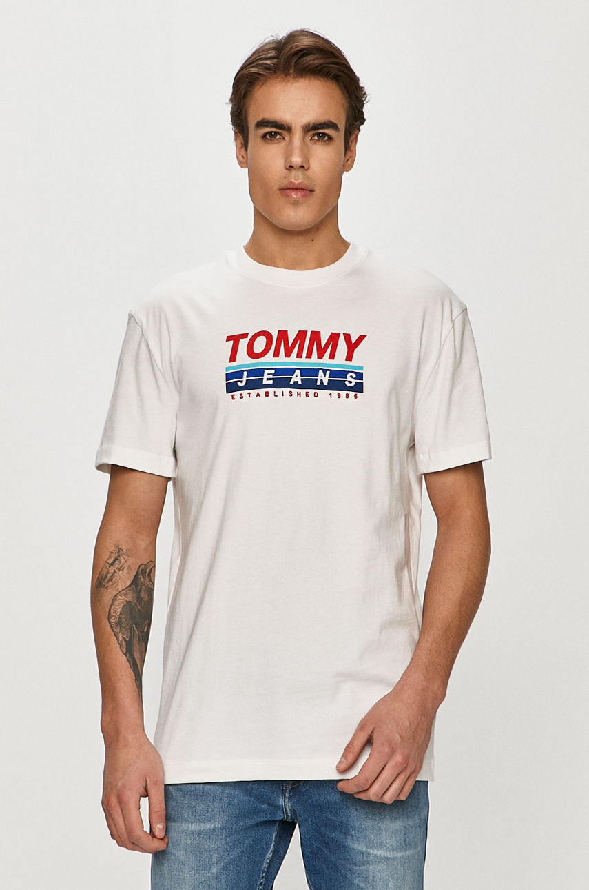 Tommy Jeans - T-shirt biały DM0DM08800