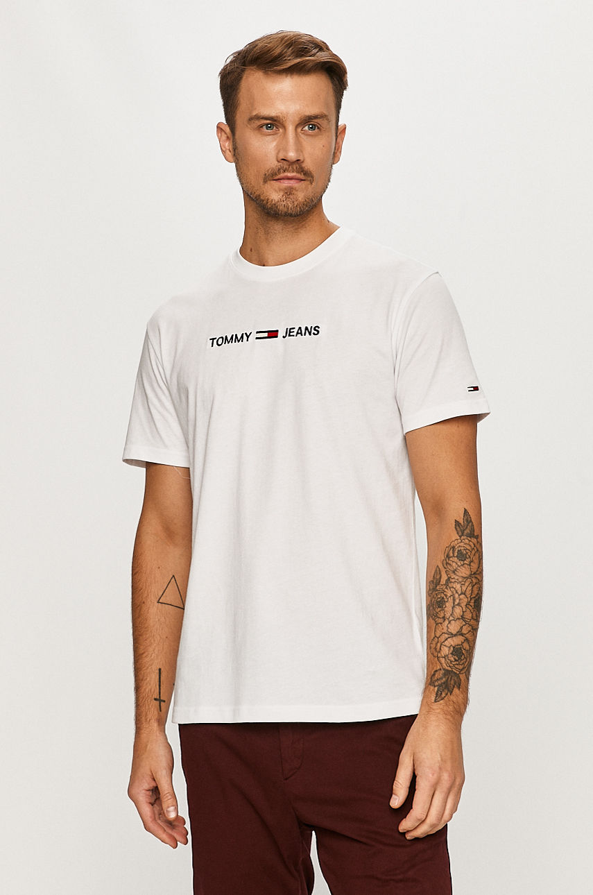 Tommy Jeans - T-shirt biały DM0DM09382