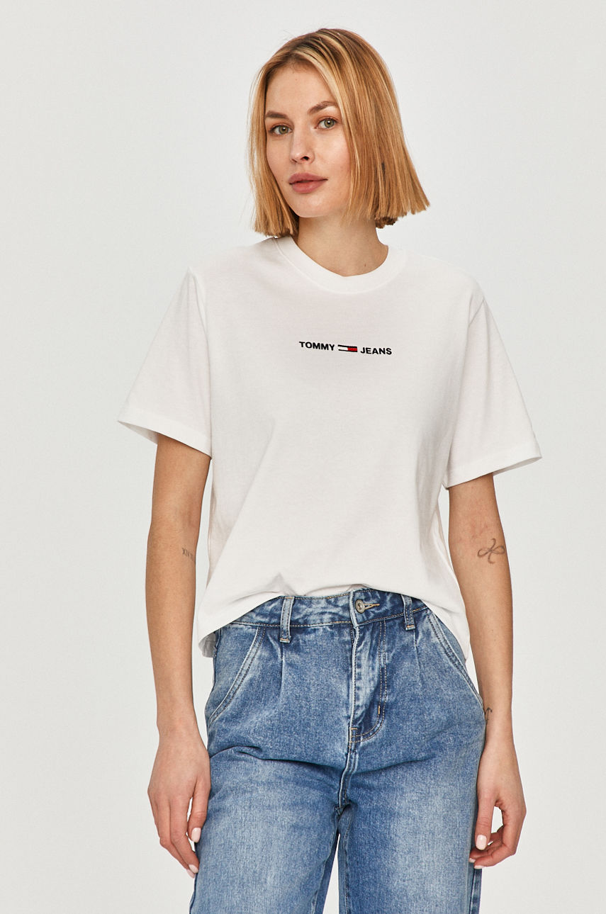 Tommy Jeans - T-shirt biały DW0DW10057.4891