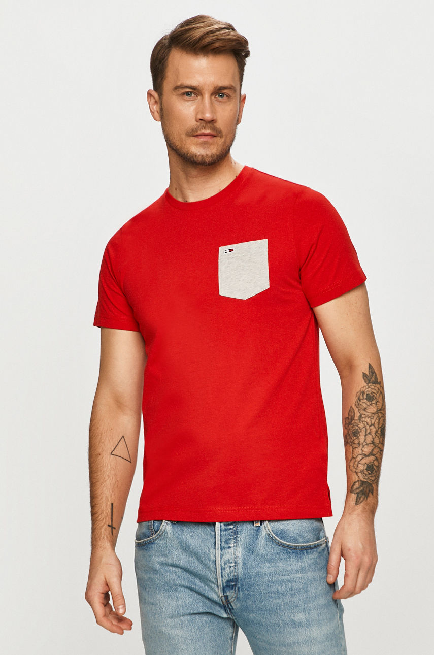 Tommy Jeans - T-shirt czerwony DM0DM10283.4891