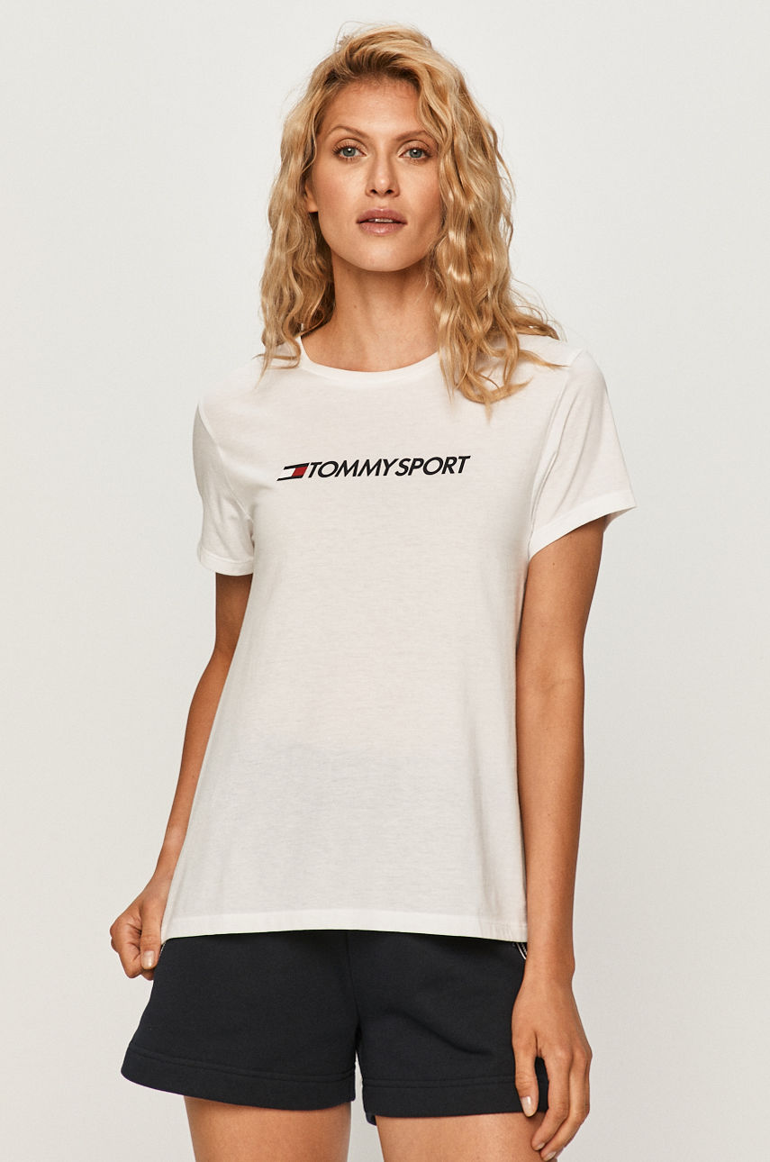 Tommy Sport - T-shirt biały S10S100445
