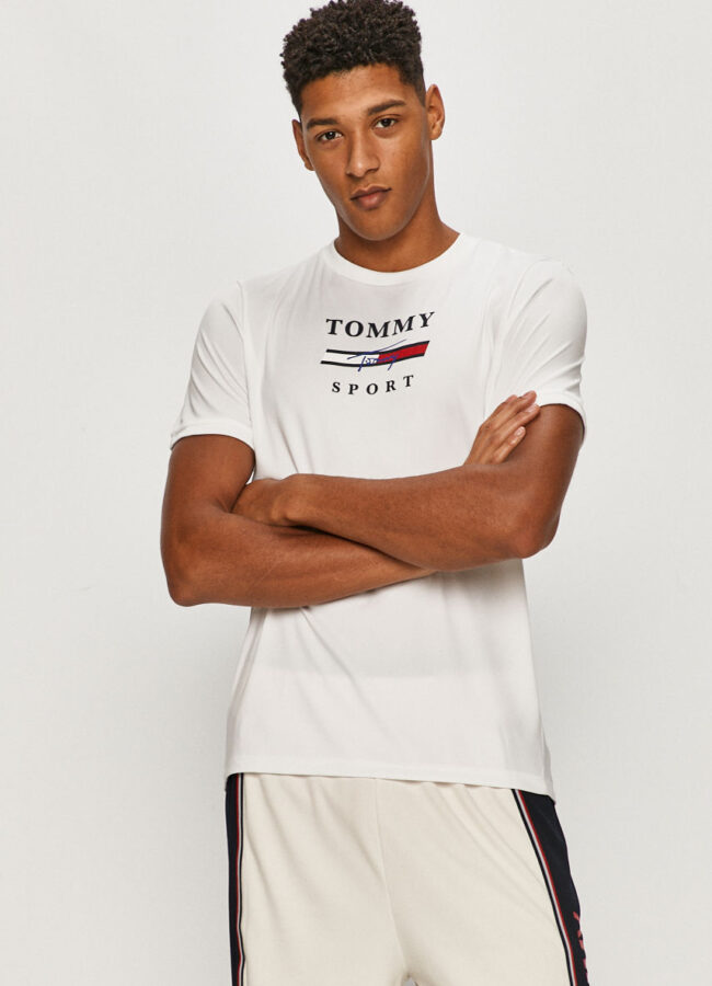 Tommy Sport - T-shirt biały S20S200587