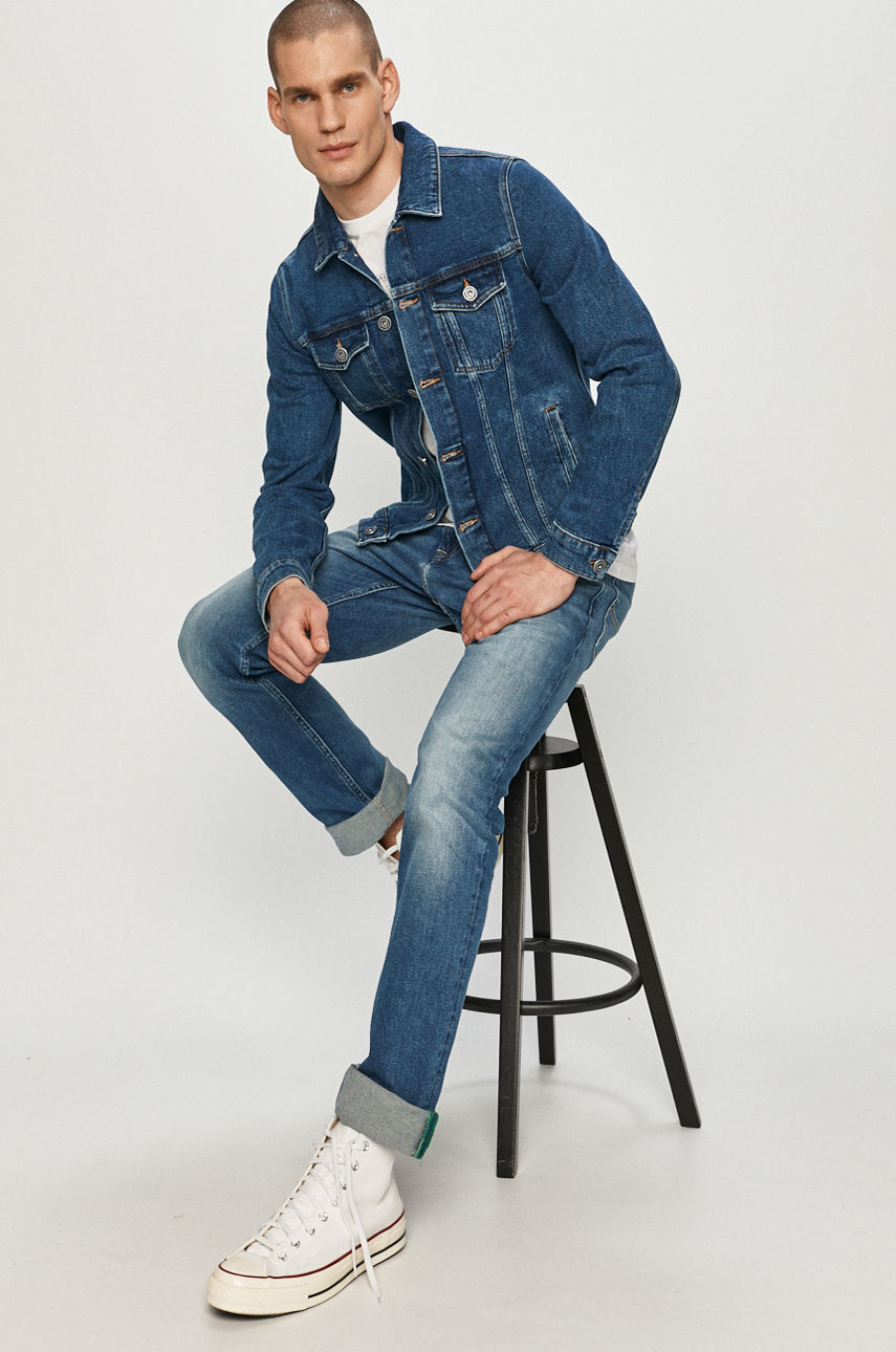 Trussardi Jeans - Kurtka jeansowa niebieski 52S00255.1Y000156