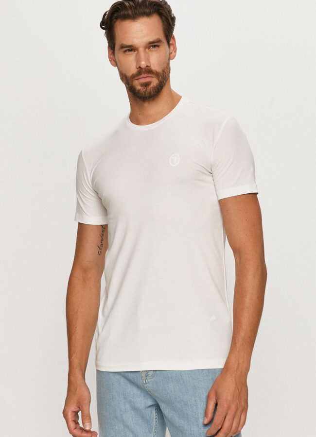 Trussardi Jeans - T-shirt biały 52T00377.1T003077