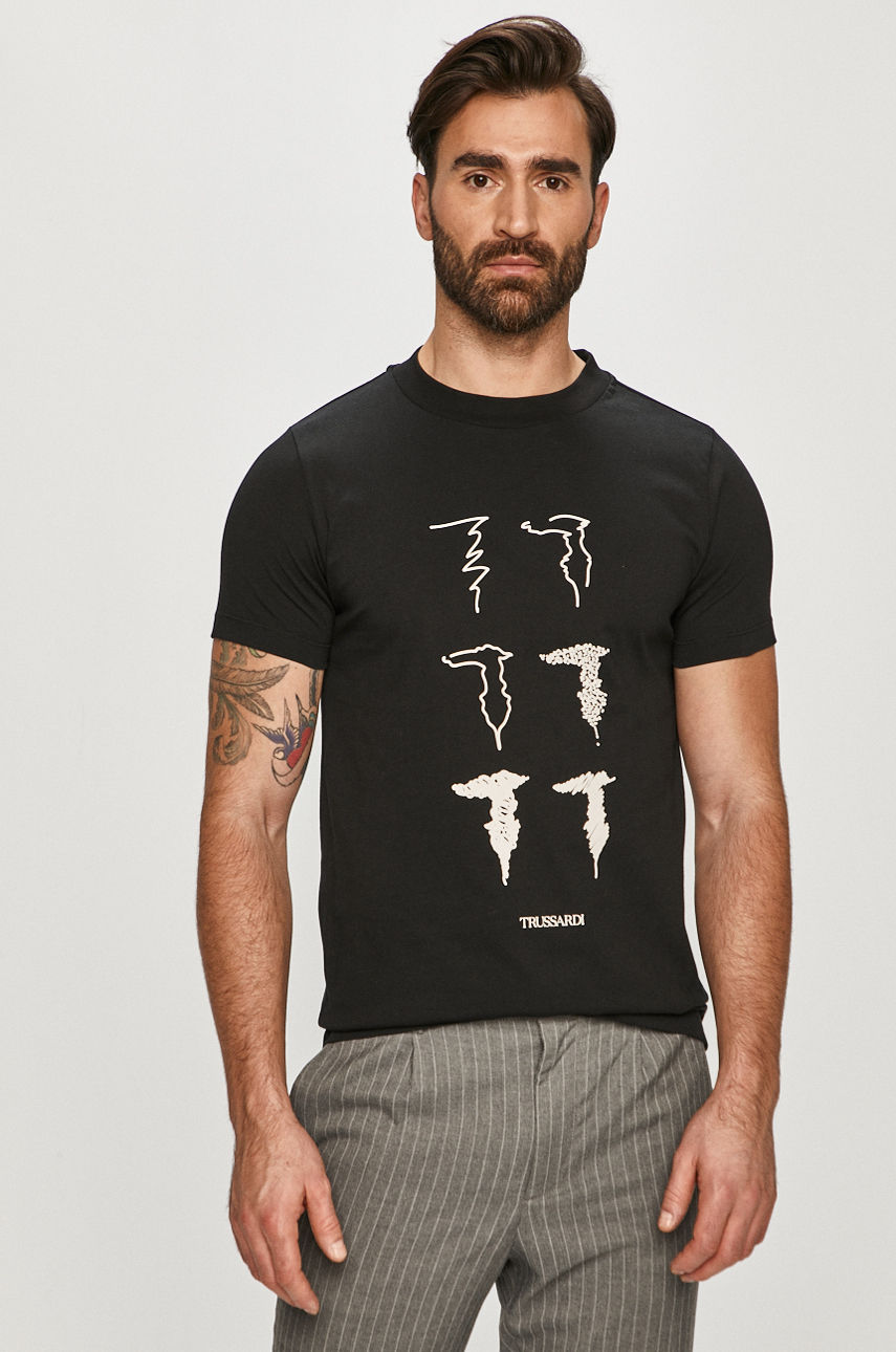 Trussardi Jeans - T-shirt czarny 52T00523.1T005345