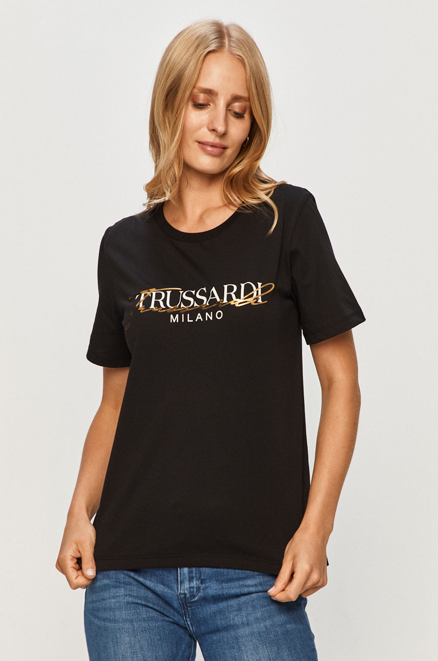 Trussardi Jeans - T-shirt czarny 56T00281.1T003062